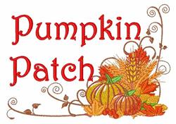 detailed autumn pumpkin machine embroidery pattern - Pumpkin Patch Corner for Table Settings