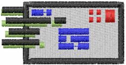 beginner-friendly postcard machine embroidery pattern - Rectangle Postcard for decorative pillow covers