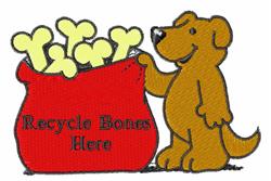 detailed puppy dog machine embroidery pattern - Recycle Bones Here for cute baby onesies