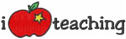 Red apple with a green leaf and yellow star, playful design ideal for back to school, perfect for embroidery.