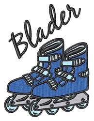 blader detailed machine embroidery - Roller Blader perfect for reusable tote bags