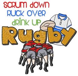 detailed down machine embroidery pattern - Scrum Down for patchwork quilt blocks
