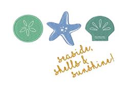 star beginner-friendly machine embroidery - Seashore Shells for Outdoor Games