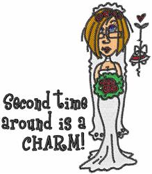 detailed around machine embroidery pattern - Second Time Around for reusable tote bags