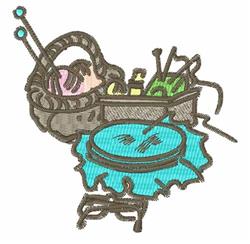 detailed basket machine embroidery pattern - Sewing Baskets for cute baby onesies