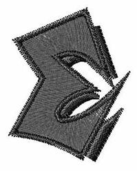 font quick stitch machine embroidery - Shadowed Brush Font E for kitchen tea towels
