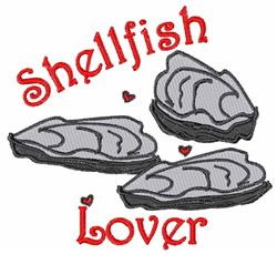 detailed heart machine embroidery pattern - Shellfish Lover for Beach Blankets