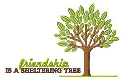 Sheltering Tree - 5x7 tree detailed machine embroidery design for kitchen tea towels
