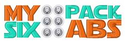 detailed pack machine embroidery pattern - Six Pack Abs perfect for reusable tote bags