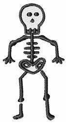Skeleton - 4x4 skull beginner-friendly machine embroidery design for reusable tote bags