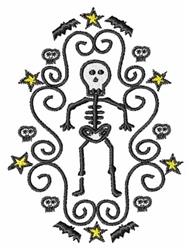 star detailed machine digital embroidery - Skeleton perfect for Trick-or-Treat Bags