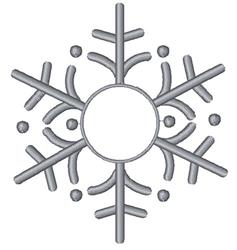 Snowflake - 4x4 snowflake beginner-friendly embroidery design for patchwork quilt blocks