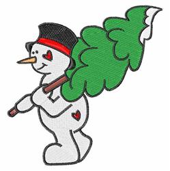 snowman detailed machine embroidery - Snowman 3 perfect for decorative pillow covers