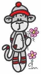 detailed monkey machine embroidery pattern - Sock Monkey for Sock Monkey Pillows
