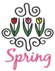 Spring - 4x4 tulip beginner-friendly embroidery design for decorative pillow covers