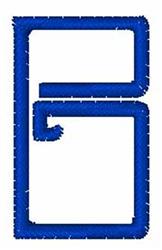 quick stitch squared machine embroidery pattern - Squared B for kitchen tea towels