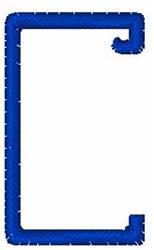 squared quick stitch machine digital embroidery - Squared C perfect for kitchen aprons