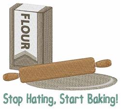 Start Baking - 4x4 baking detailed machine embroidery design for kitchen tea towels