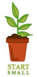 Start Small - 4x4 leaf beginner-friendly embroidery design for reusable tote bags