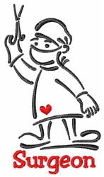 Surgeon - 4x4 heart beginner-friendly machine embroidery design for reusable tote bags