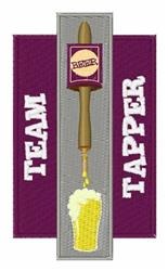 detailed tapper machine embroidery pattern - Team Tapper for decorative pillow covers