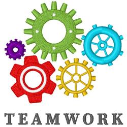 teamwork beginner-friendly machine embroidery - Teamwork perfect for kitchen aprons