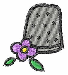 Thimble - 4x4 leaf quick stitch machine embroidery design for kitchen tea towels