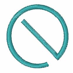 Thin Stencil Font e - 4x4 font quick stitch embroidery design for decorative pillow covers