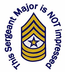 This Sergeant Major - 5x7 major detailed embroidery design for Uniform badges