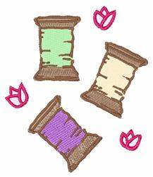 Thread - 4x4 tulip detailed machine embroidery design for patchwork quilt blocks