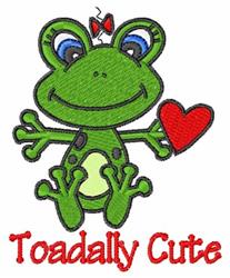 Toadally Cute - 4x4 heart detailed machine embroidery design for Baby Blankets