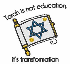 Colorful Torah scroll with a blue Star of David, yellow stars, and bold text, perfect for festive decoration.