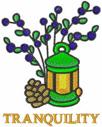 tranquility detailed machine embroidery - Tranquility for patchwork quilt blocks