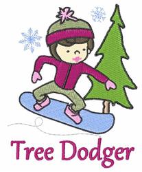 detailed winter tree machine embroidery pattern - Tree Dodger for Sports Water Bottles