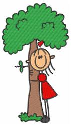 Tree Hugger - 5x7 tree detailed machine embroidery design perfect for Eco Bags