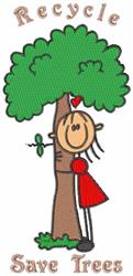 tree detailed machine embroidery - Tree Hugger perfect for decorative pillow covers