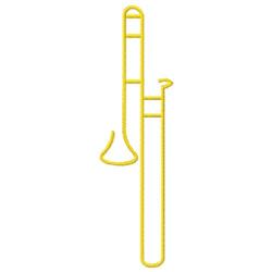 quick stitch trombone machine embroidery pattern - Trombone for Concert T-Shirts