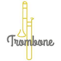 trombone beginner-friendly machine embroidery - Trombone for Music Lesson Notebooks