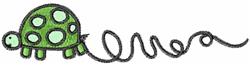 beginner-friendly turtle machine embroidery pattern - Turtle for Kids Room Decor