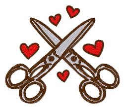 scissor beginner-friendly machine embroidery - Two Scissors perfect for kitchen aprons