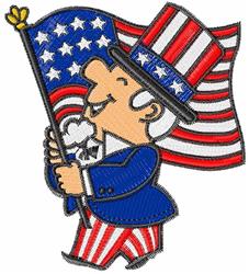 detailed sam machine embroidery pattern - Uncle Sam for decorative pillow covers