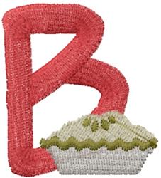 beginner-friendly autumn case machine embroidery pattern - Upper Case B for kitchen tea towels