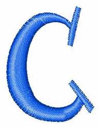 Upper Case C - 4x4 case quick stitch embroidery design for patchwork quilt blocks