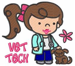 detailed puppy dog machine embroidery pattern - Vet Tech for decorative pillow covers