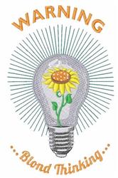 sunflower detailed machine digital embroidery - Warning perfect for kitchen aprons