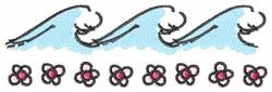 Waves - 5x7 wave beginner-friendly embroidery design for decorative pillow covers
