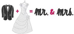 beginner-friendly math machine embroidery pattern - Wedding Math for Party Decor