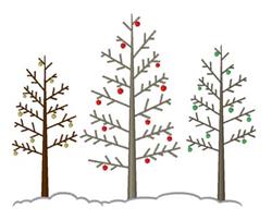 tree detailed machine embroidery - Winter Tree perfect for patchwork quilt blocks