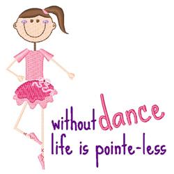 Without Dance - 4x4 dance beginner-friendly embroidery design for cute baby onesies