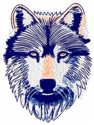 puppy dog detailed machine embroidery - Wolf Head perfect for patchwork quilt blocks